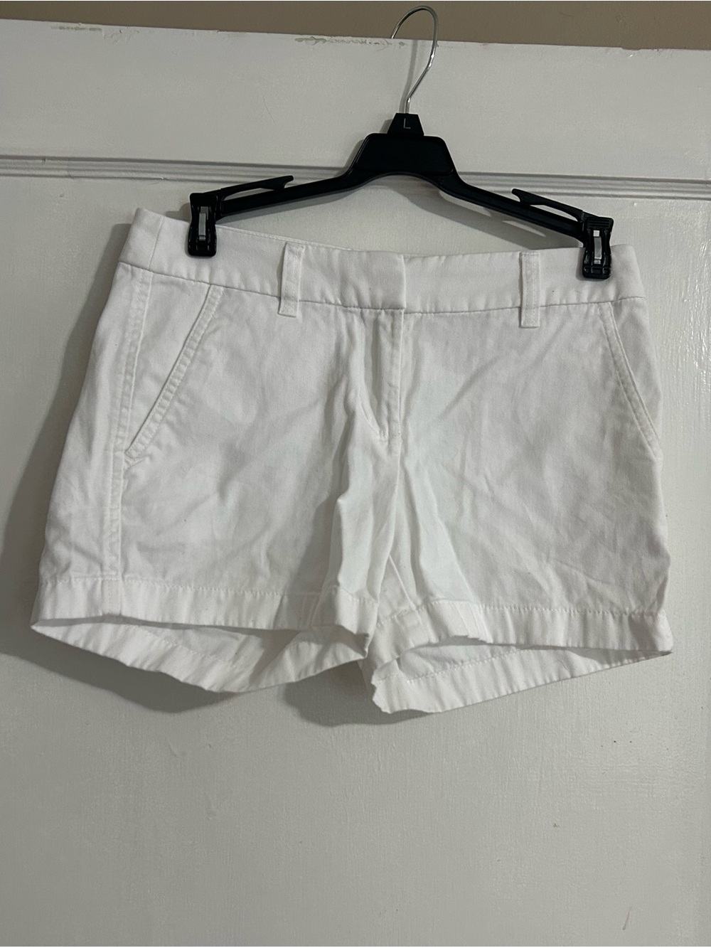 J. Crew White Cotton Bermuda Shorts